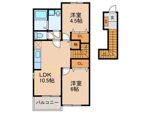 エレガンス弐番館の物件間取画像